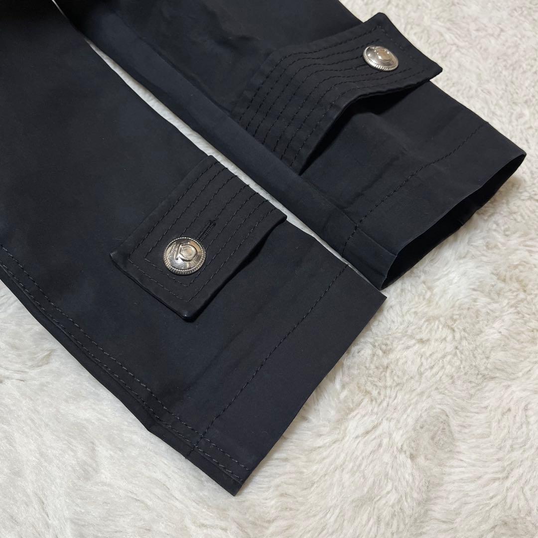 フェラガモ　ガンチーニ　銀ボタン　チェスター　ロングコート　ベルト　黒　ブラック