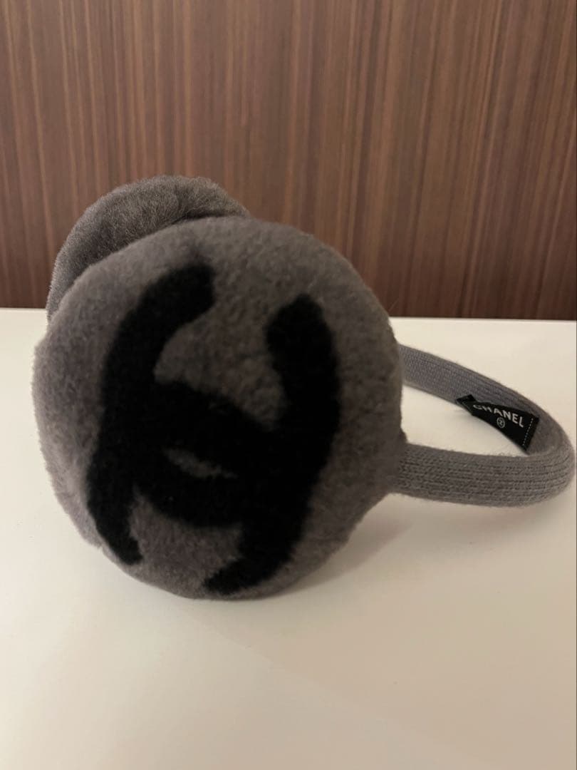 美品CHANELシャネルマーク耳当てイヤーマフ定番レア