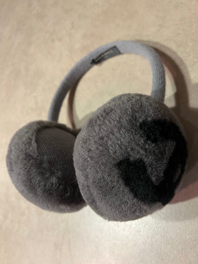 美品CHANELシャネルマーク耳当てイヤーマフ定番レア