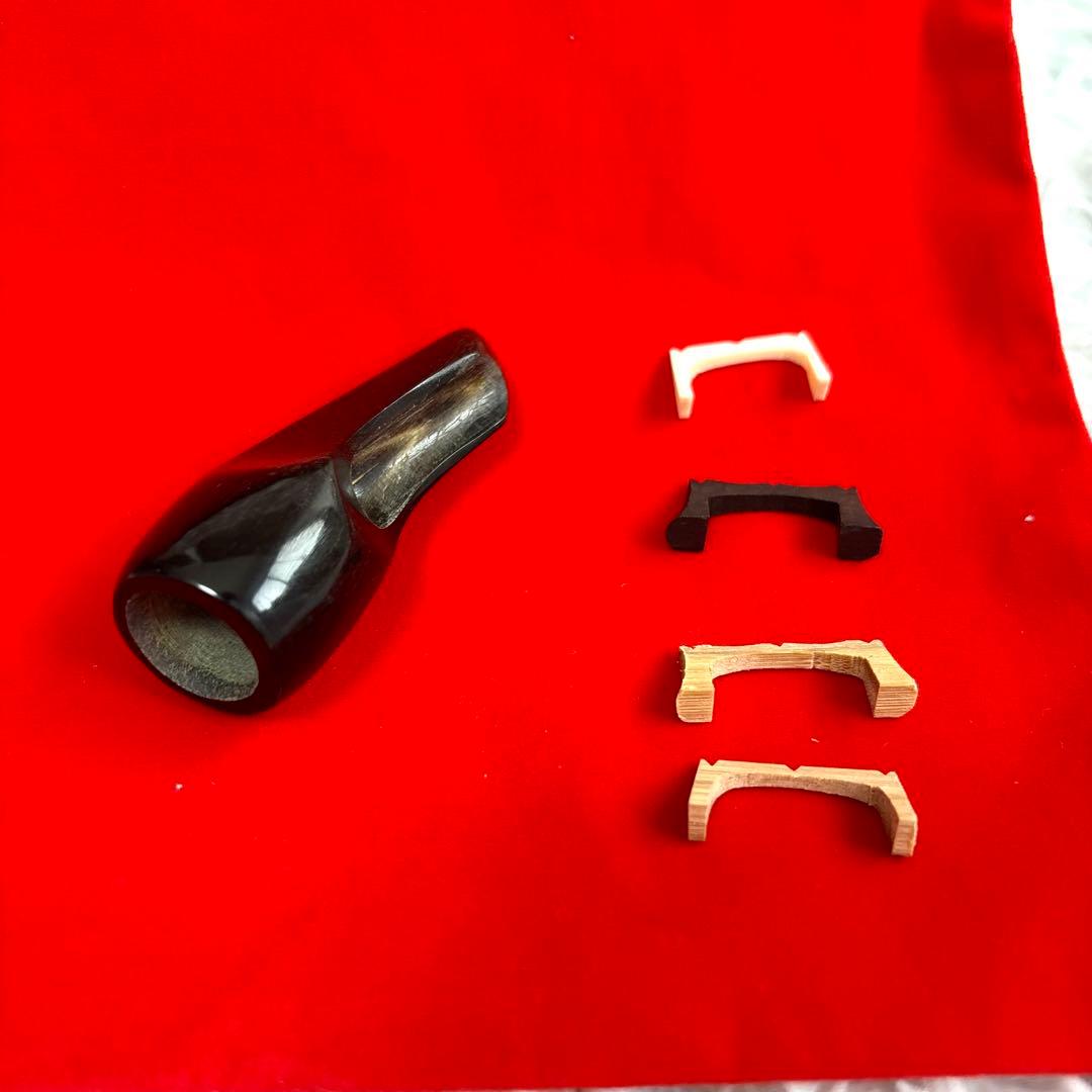 ✨極美品✨沖縄 三線 本蛇革 強化張り 黒塗り棹 ハードケース 爪 本蛇皮