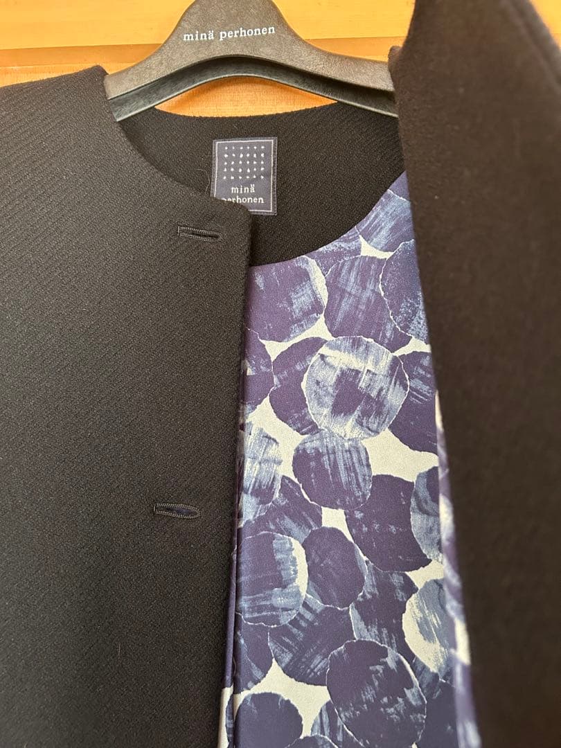 ミナペルホネン☆コート forest parade 40 黒