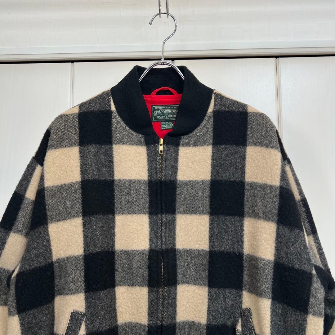 POLO COUNTRY RALPH LAUREN ブロックチェックブルゾン L