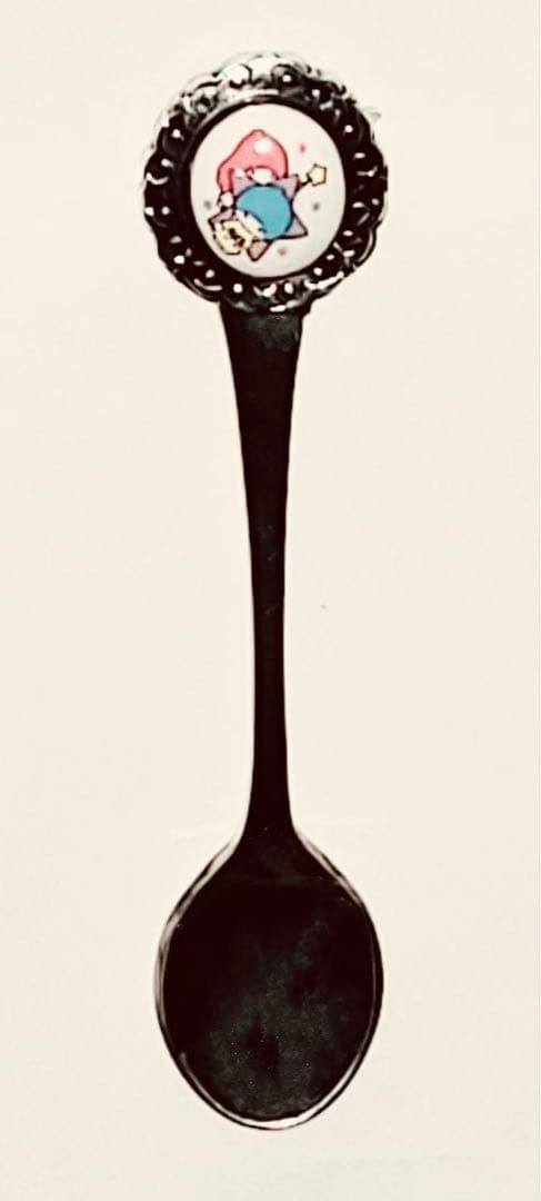 レア1976年製キキララ陶器リトルツインスターズ当時物デミタススプーン銀色