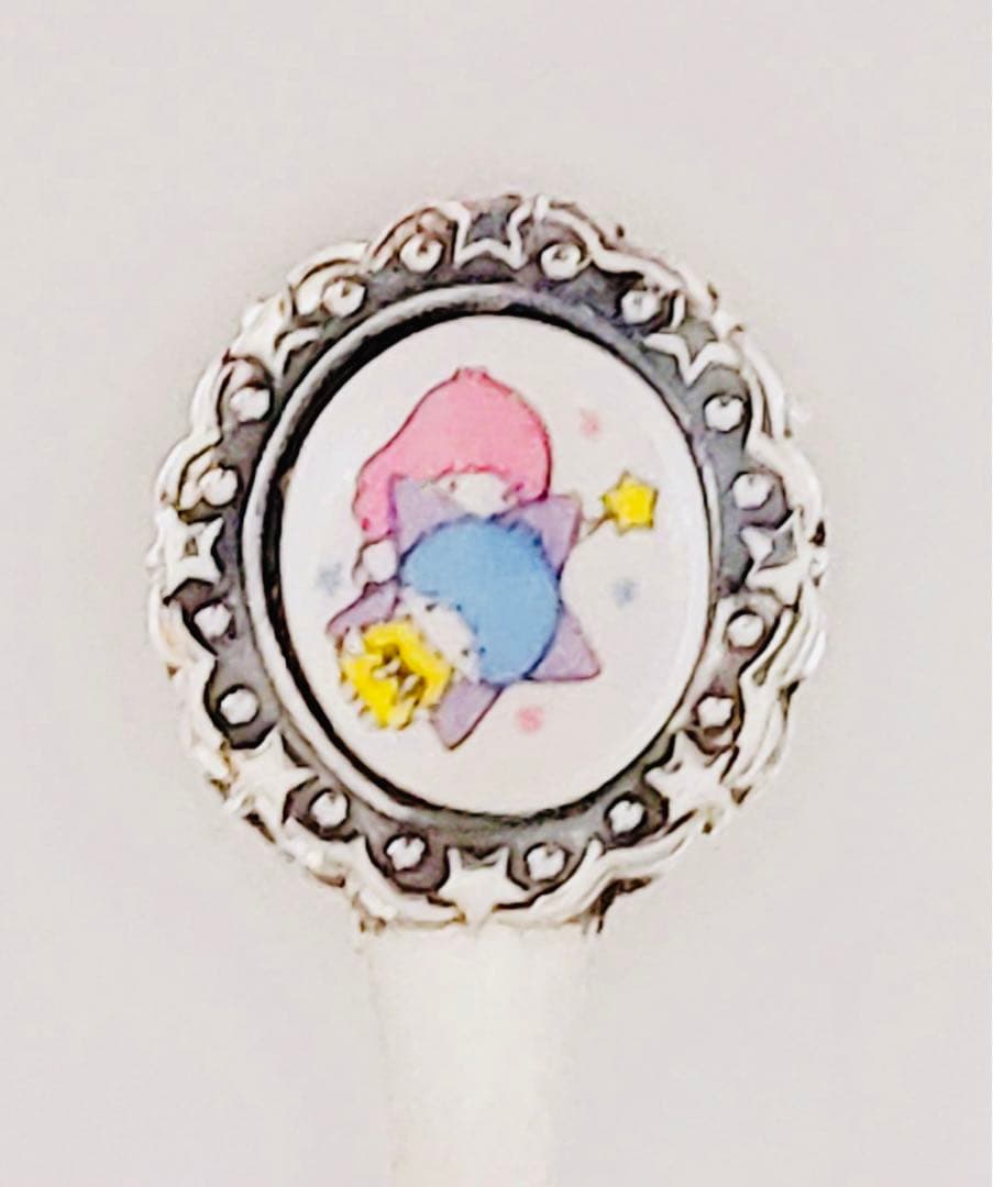 レア1976年製キキララ陶器リトルツインスターズ当時物デミタススプーン銀色