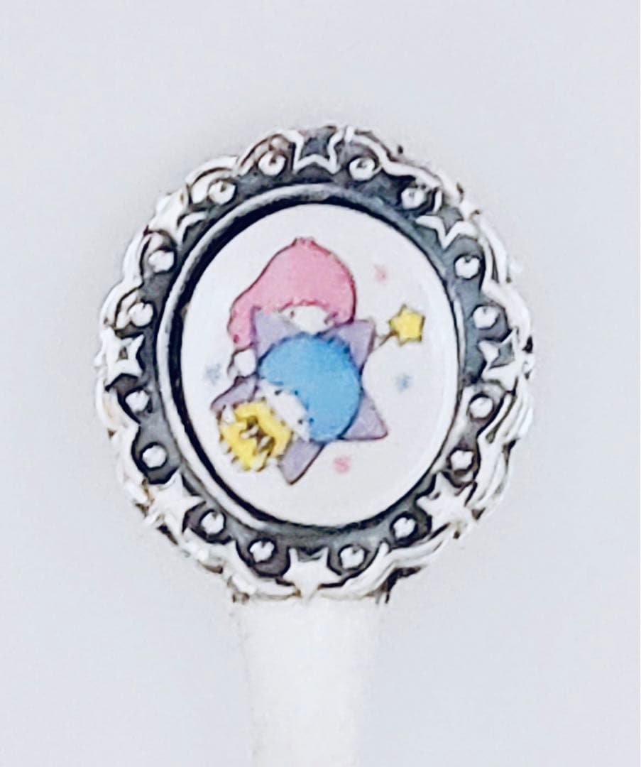 レア1976年製キキララ陶器リトルツインスターズ当時物デミタススプーン銀色