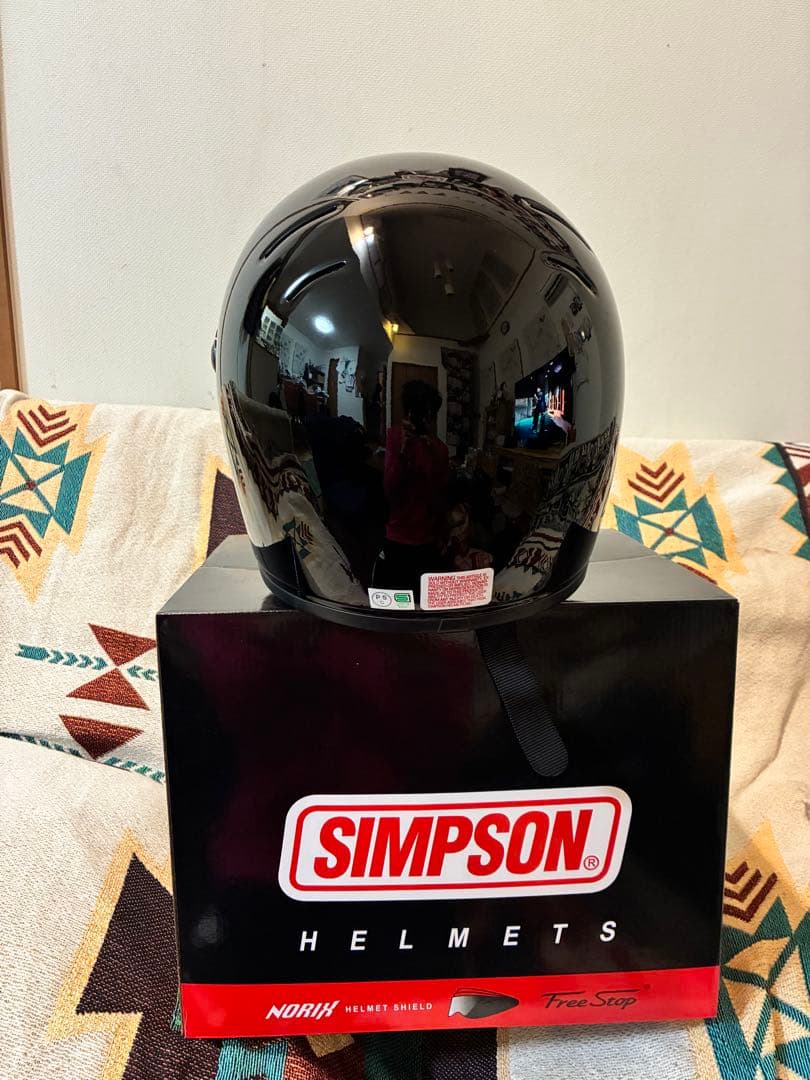 SIMSON フルフェイスヘルメット ブラック ミラーシールド