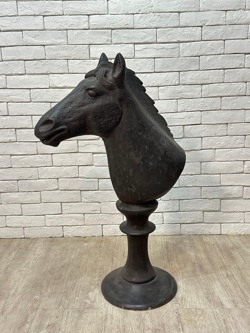 【東京都23区配送無料】定価18万　H87cm チェスナイト　置物 ホース　馬