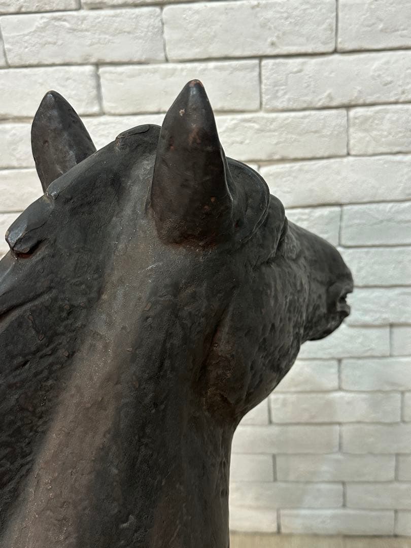 【東京都23区配送無料】定価18万　H87cm チェスナイト　置物 ホース　馬