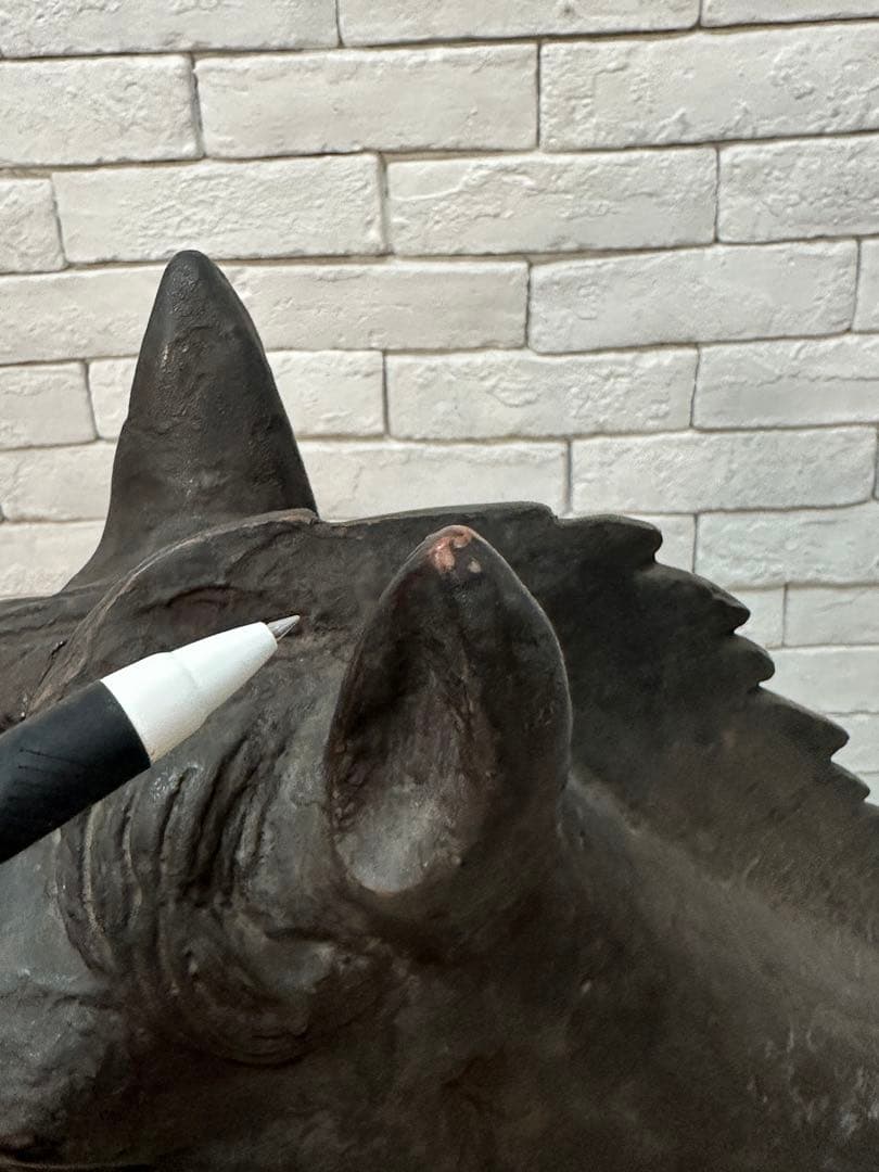 【東京都23区配送無料】定価18万　H87cm チェスナイト　置物 ホース　馬