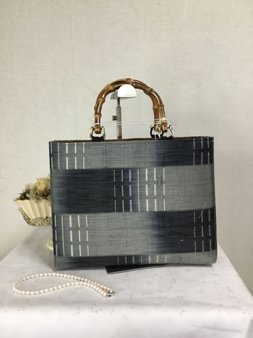 花ぷらら・ハンドメイド・大島紬・大きめ・トートバッグ・164