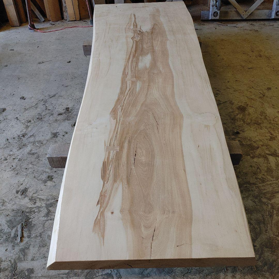 送料込み　一枚板　カツラ　無垢材　天板　テーブル　カウンター DIY　番号60