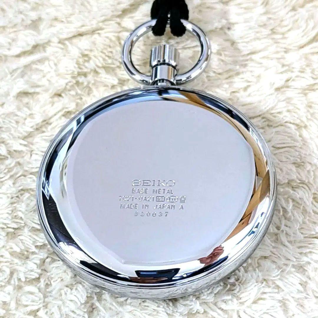 鉄道時計 SEIKO鉄道懐中時計(クオーツ)取説、専用ケース付き(可動美品)