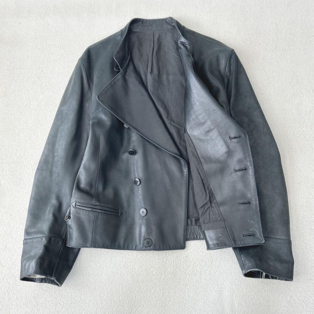 希少✨フランス製　アニエスベー　ライダース　ジャケット　ナポレオン　ラムレザー