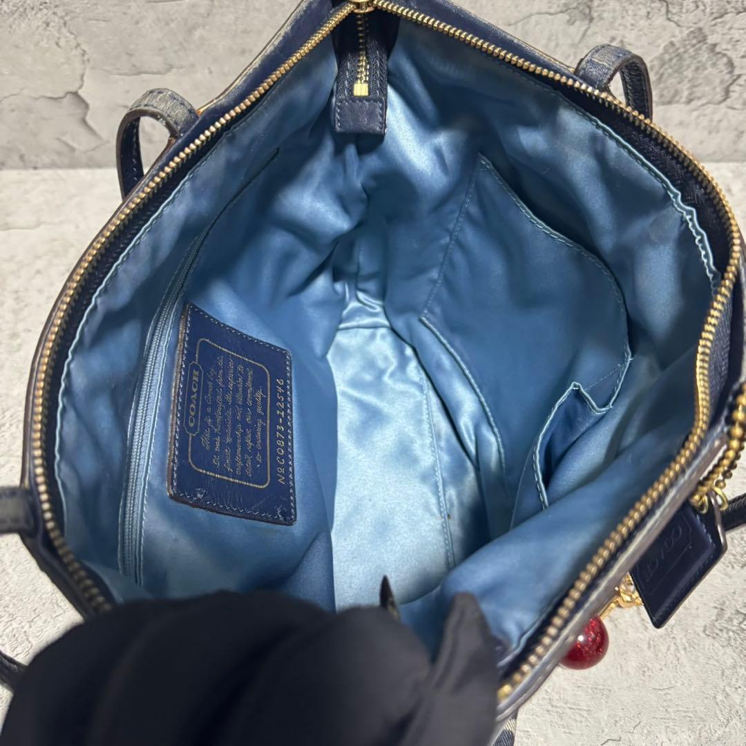 バッグ Coach Denim Signature Tote Bag