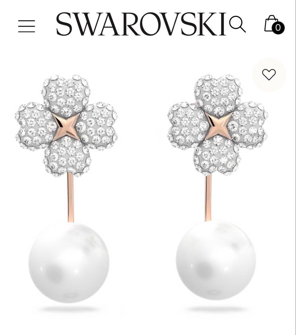 スワロフスキー　ピアス　フラワー