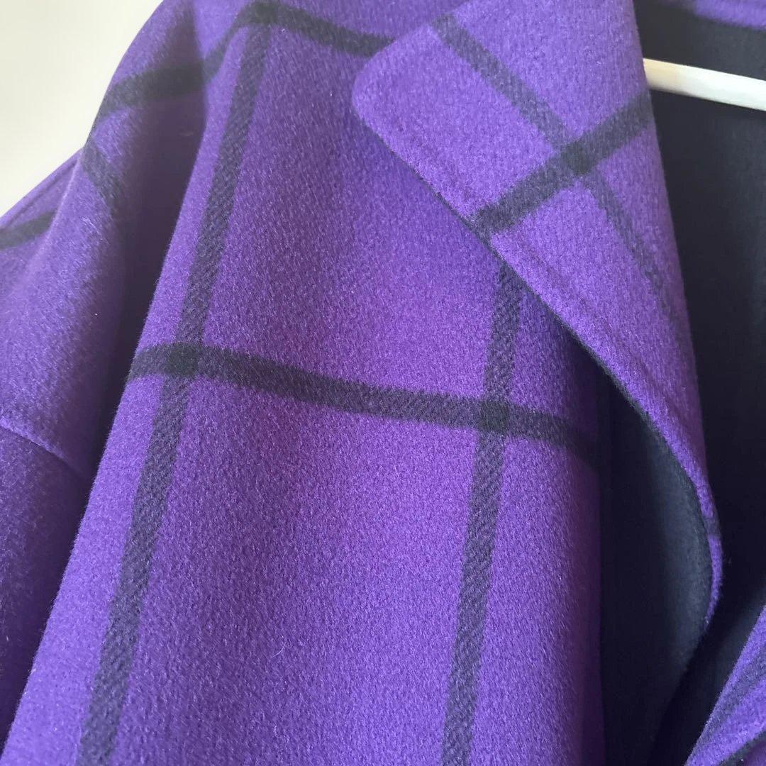 【美品】DRAWER ダブルフェイス　リバーチェックコート