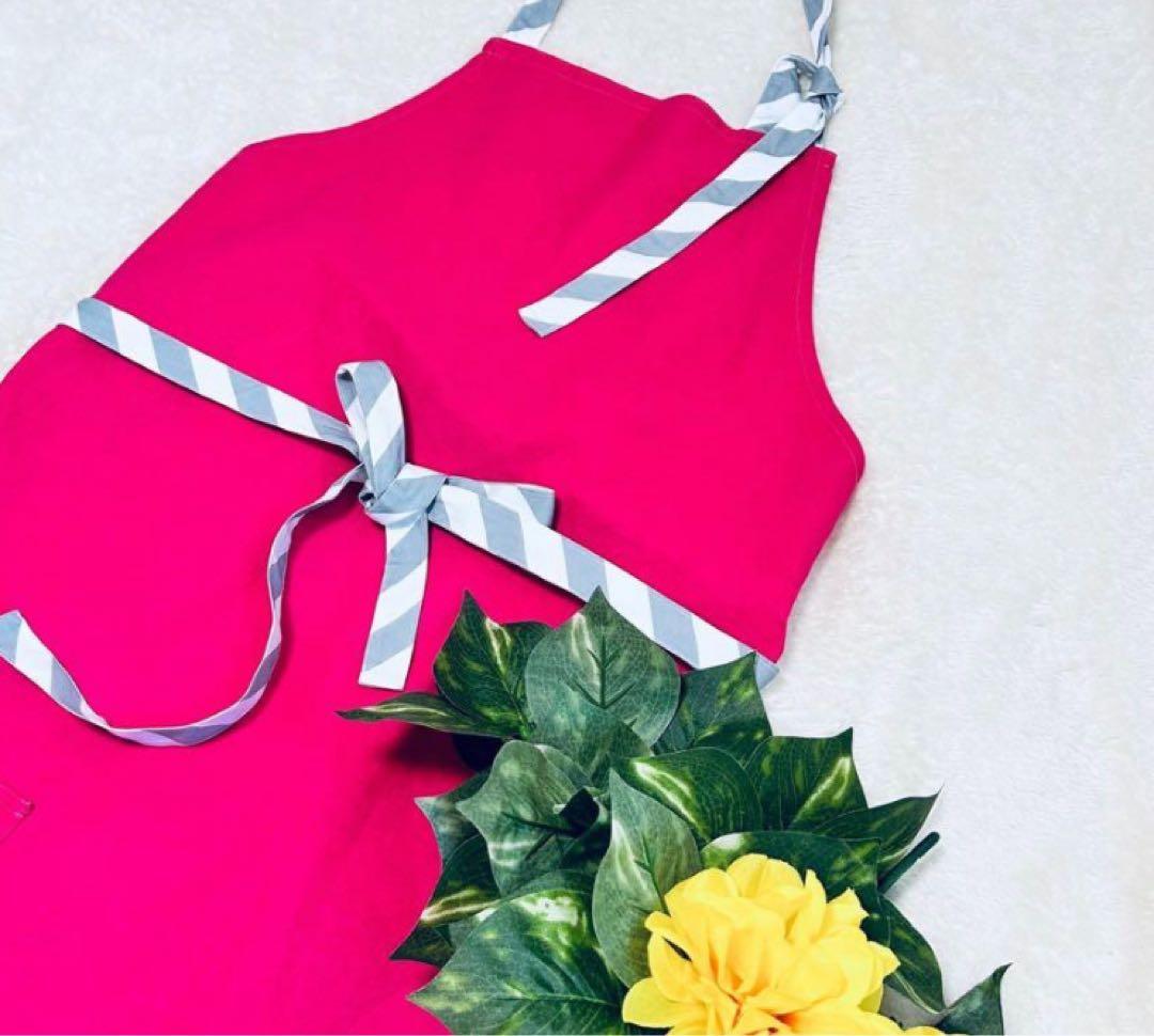 リネン　タキマキ風　エプロン