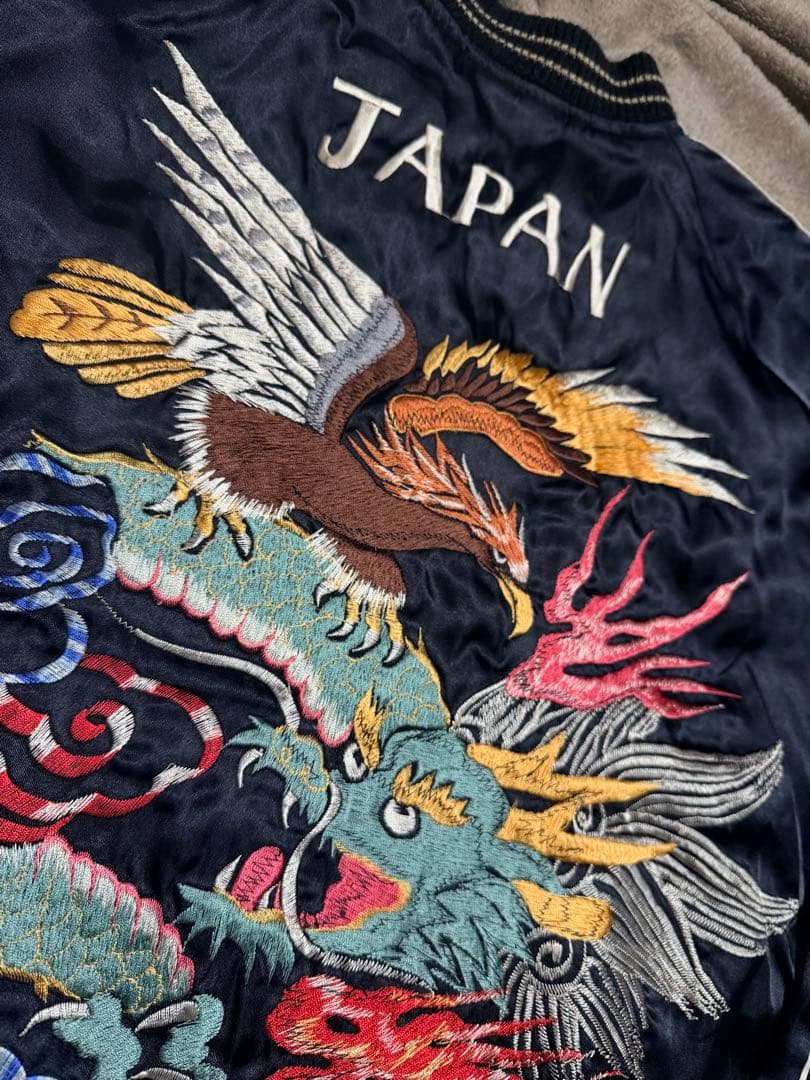 美品 ２面用 テーラー東洋 龍 日本限定 スカジャン vintage サテン
