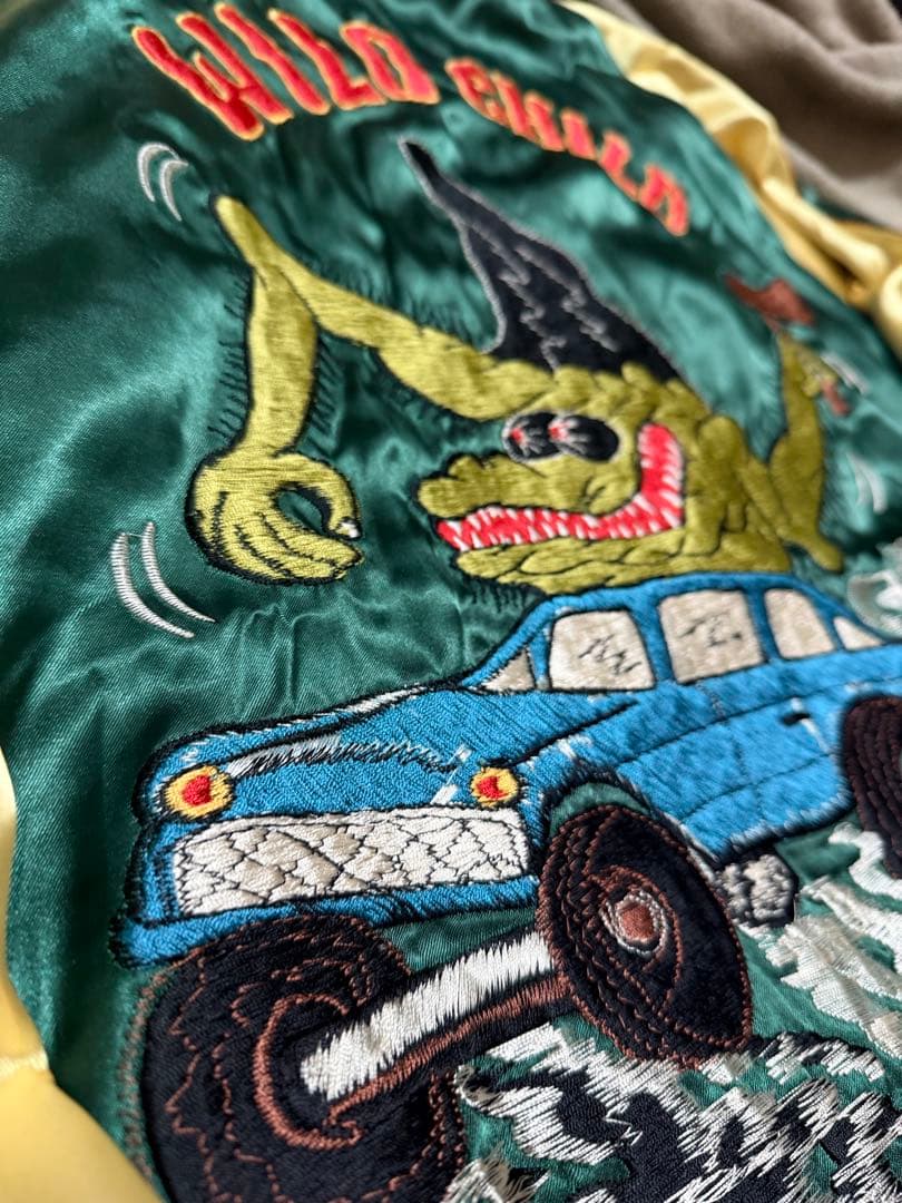 美品 ２面用 テーラー東洋 龍 日本限定 スカジャン vintage サテン