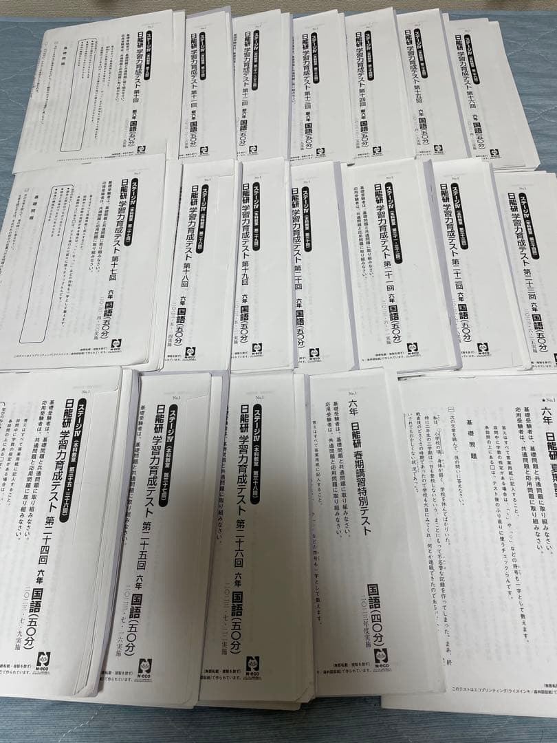 2023年　日能研　6年生　育成テスト　春期夏期講習テスト　前期　フルセット