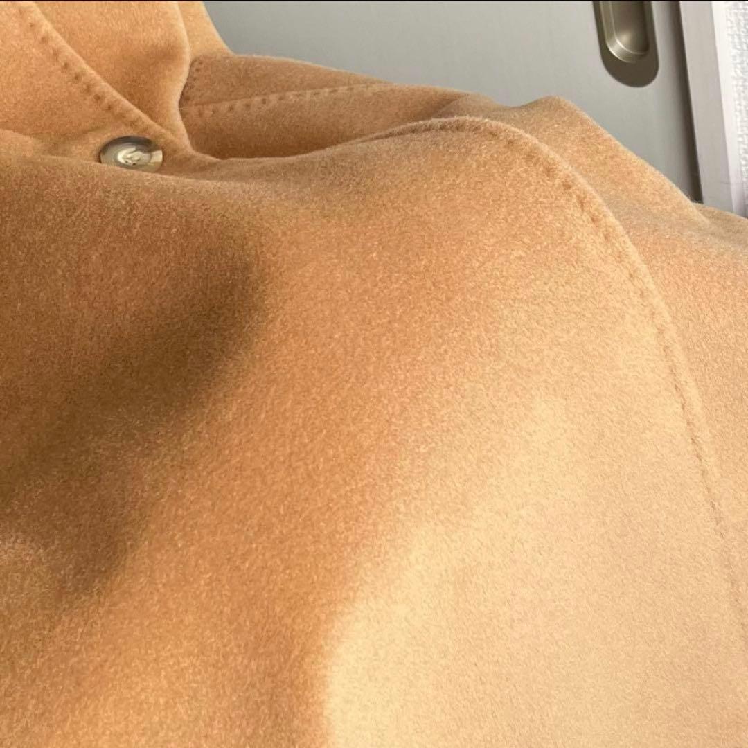 maxmara 白タグ ベージュ ダブルブレスト ロングコート