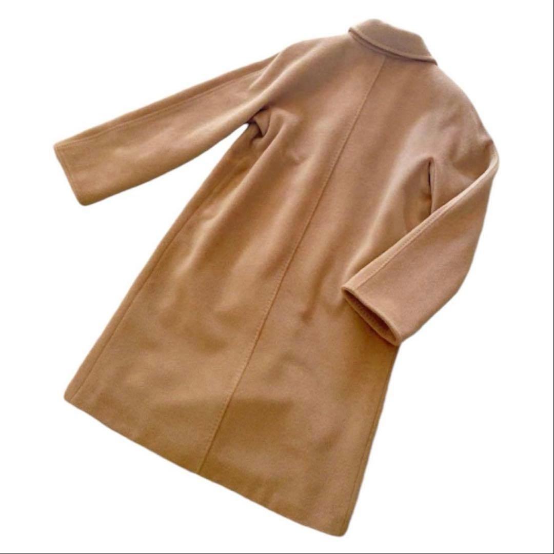 maxmara 白タグ ベージュ ダブルブレスト ロングコート