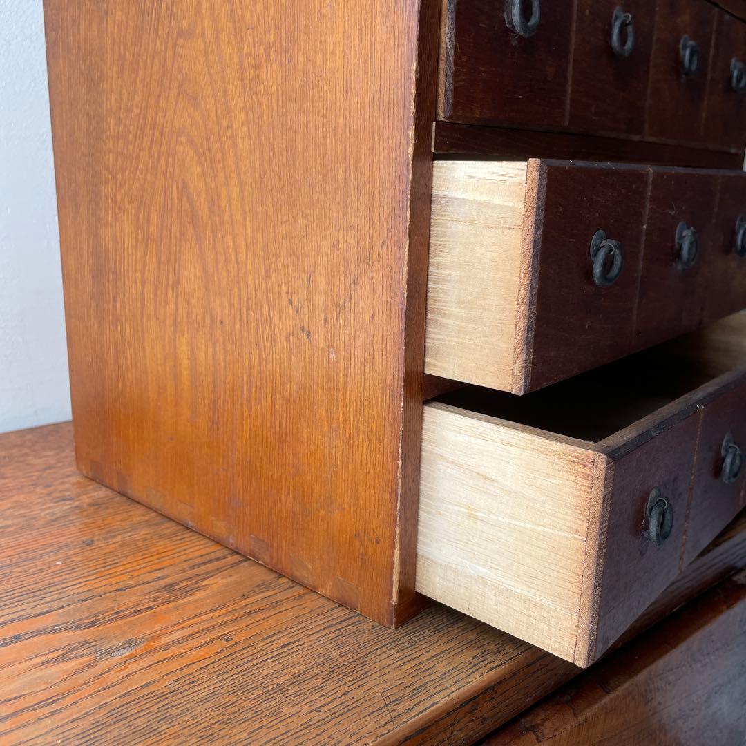 木製　引き出し　薬棚　薬箪笥　アンティーク風　レトロ