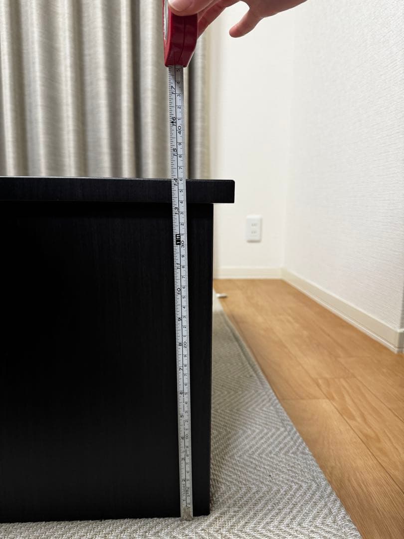 マナベ 収納付き リフトテーブル ブラック