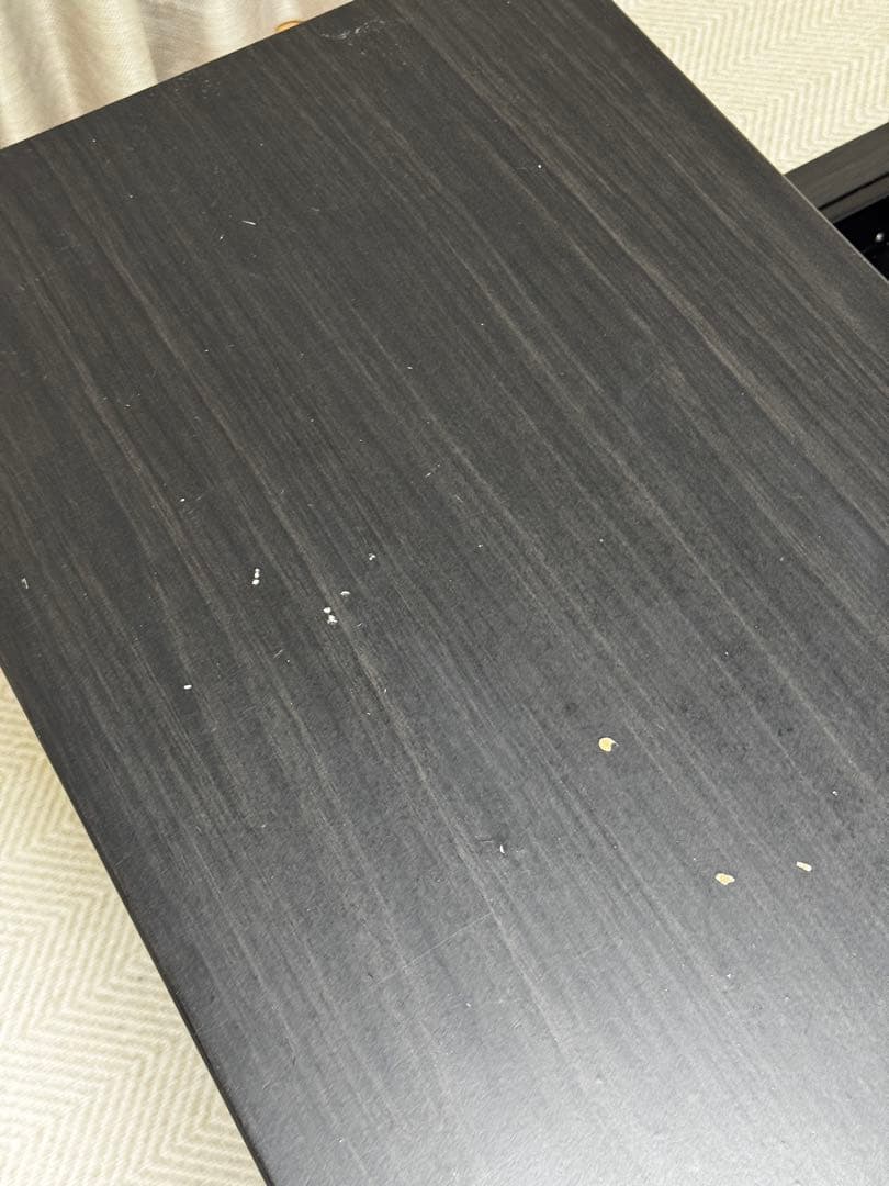 マナベ 収納付き リフトテーブル ブラック