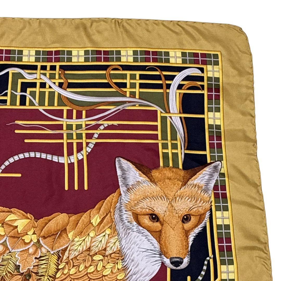 美品✨サルヴァトーレフェラガモ シルク イタリア キツネ 大判スカーフ ストール