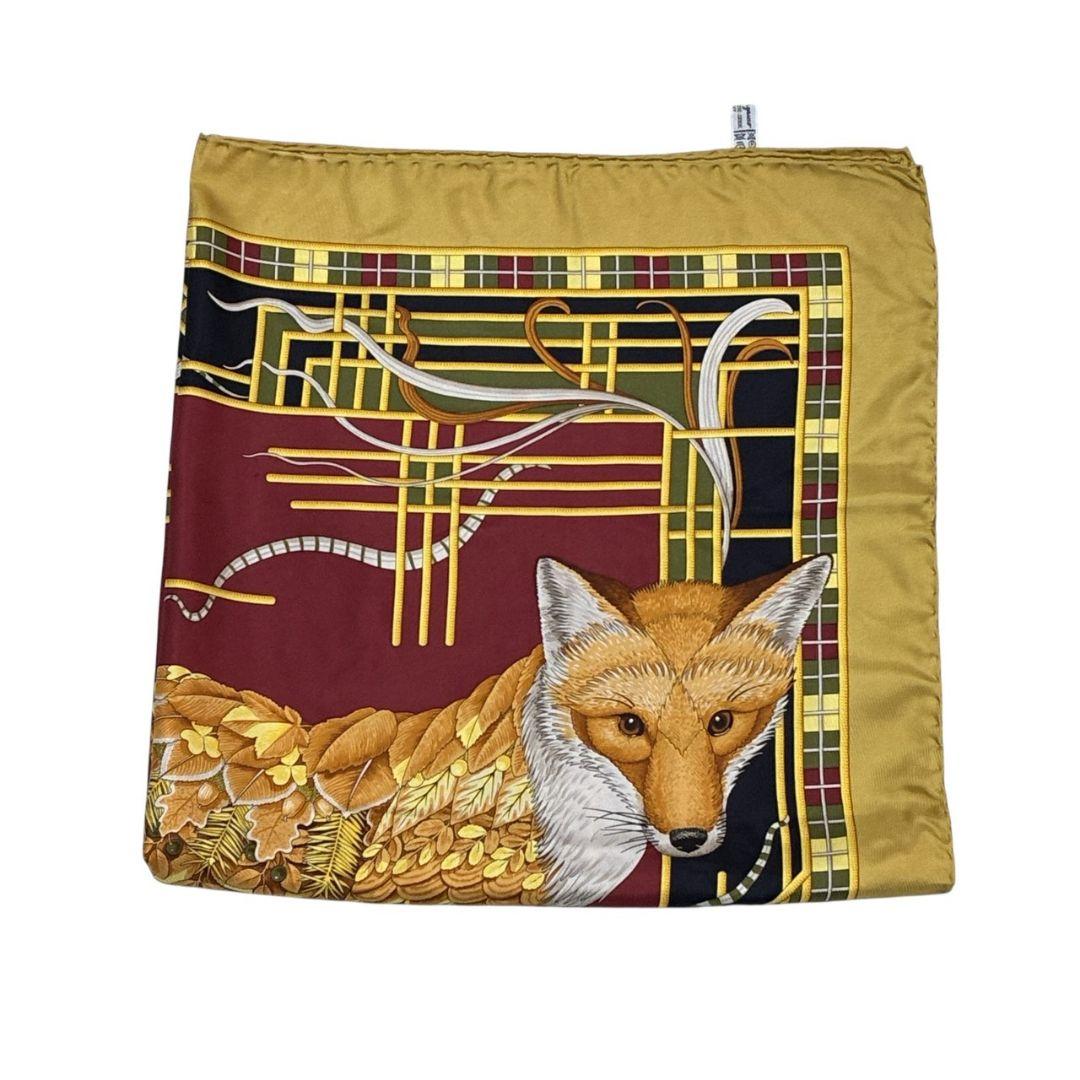 美品✨サルヴァトーレフェラガモ シルク イタリア キツネ 大判スカーフ ストール