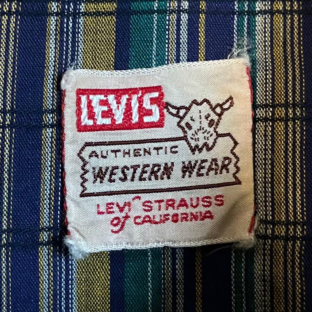 希少 50s LEVI'S ショートホーン ヴィンテージ ウエスタン シャツ