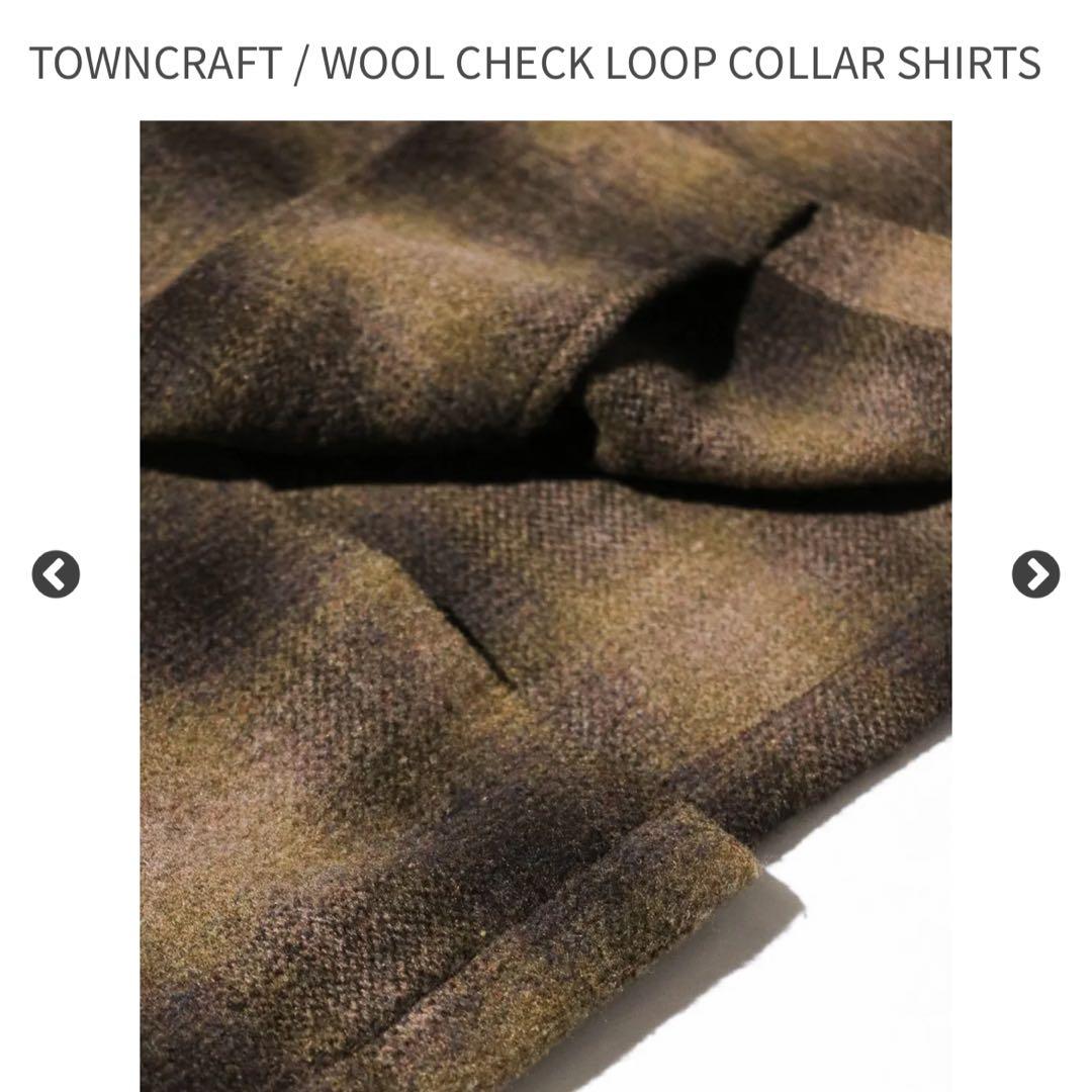さ*ず様 TOWNCRAFT /WOOL CHECK LOOP COLLAR S