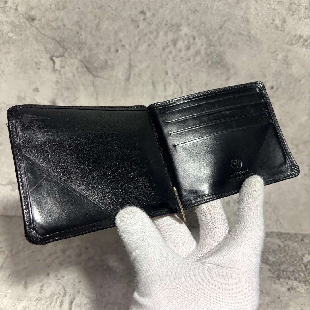 【dsk8！】グレンロイヤル マネークリップ ブラック 黒 レザー 財布