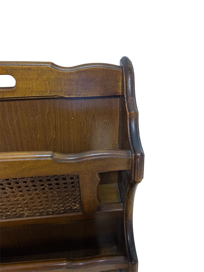 良品　カリモク マガジンラック 昭和レトロ