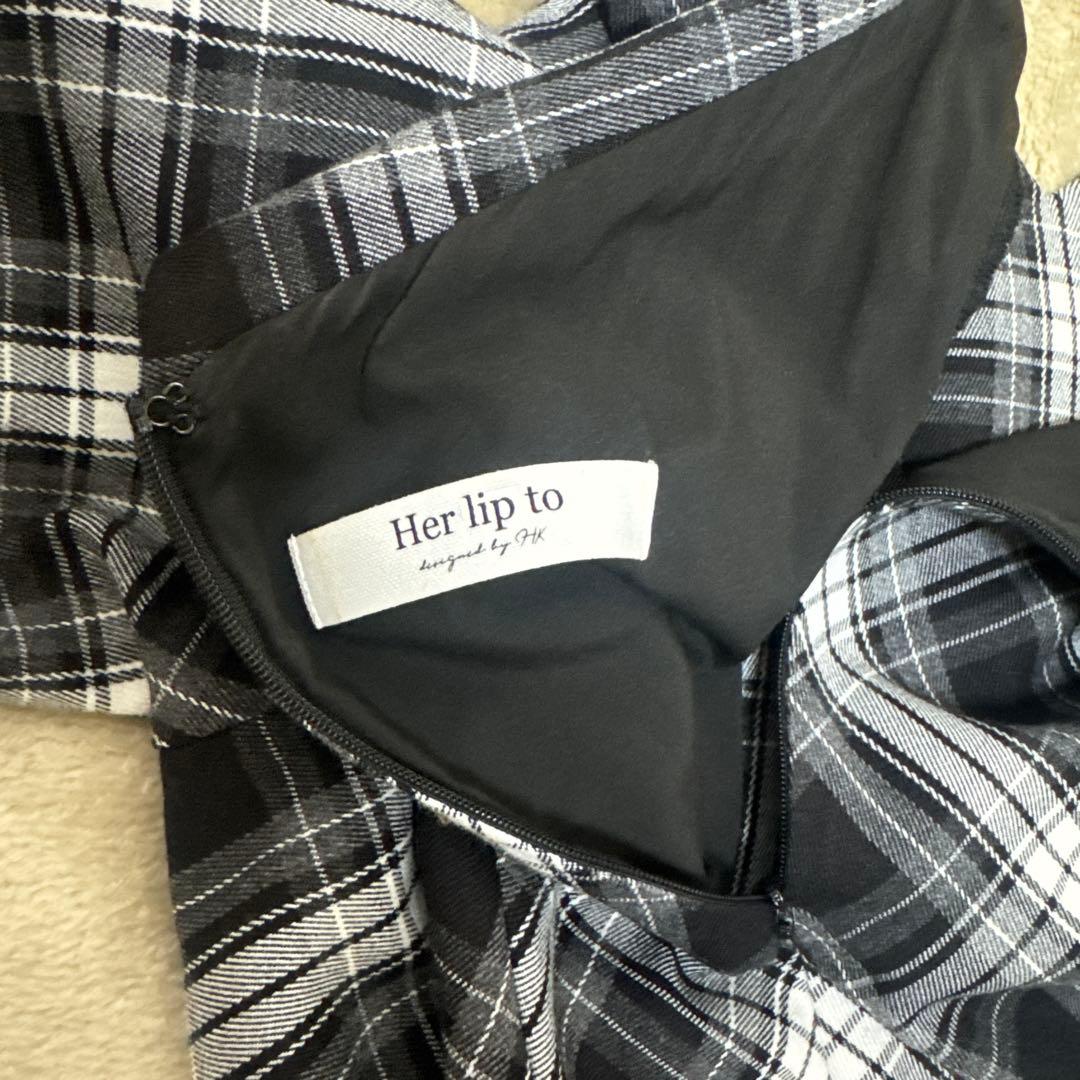 herlipto Coutume Plaid Flare Dress Mサイズ