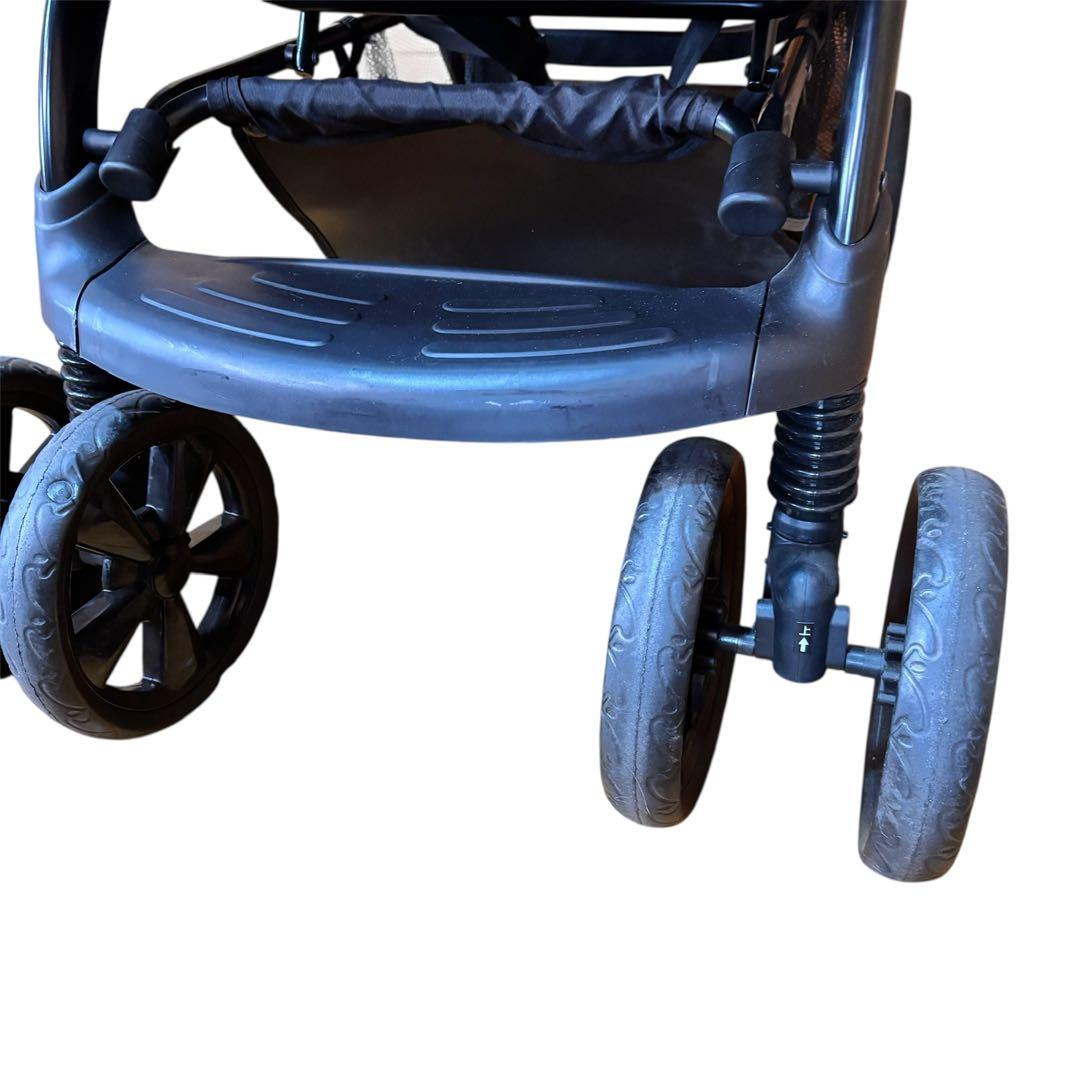 美品 KATOJI カトージ 二人乗り 二人でゴーDX　レインカバー付　デニム