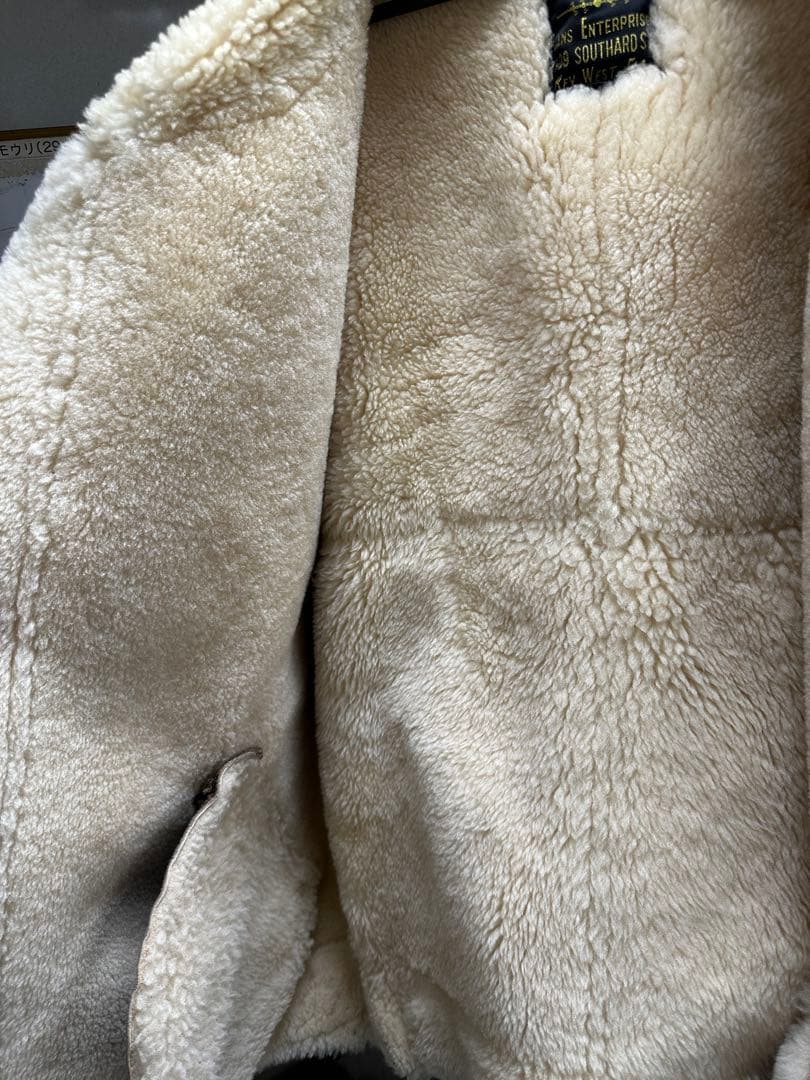 人気✨90's リアルムートン　B-3 シープスキン　レザージャケット　ブラウン