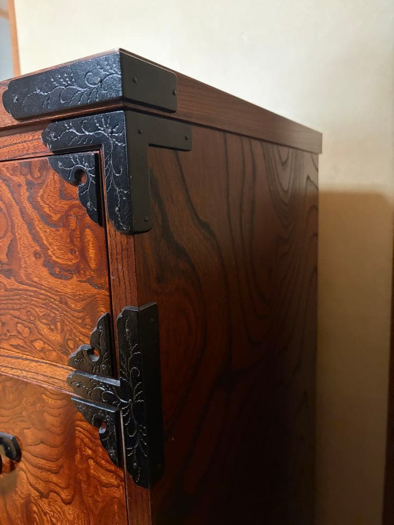 岩谷堂箪笥 アンティーク民芸品 収納箪笥 チェスト 整理ダンス鍵あり民芸家具