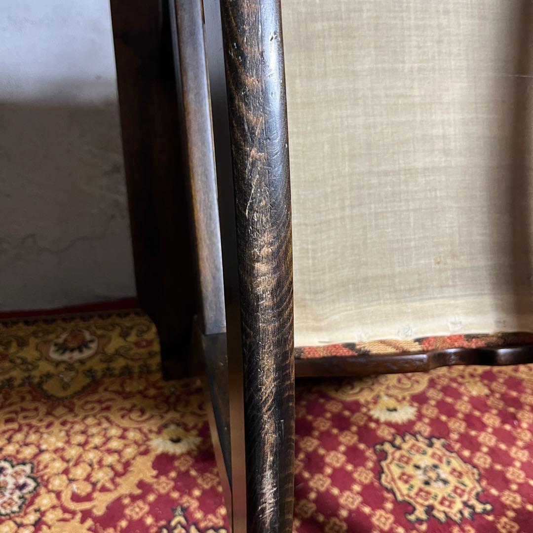 【カリモク】レトロ ロッキングチェア／木製×クラシカルファブリック／ヴィンテージ