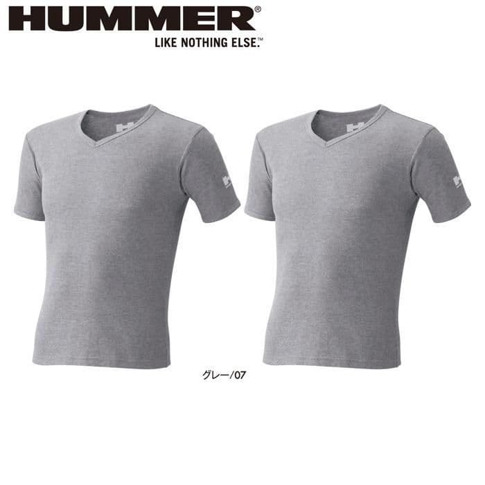 HUMMER　904315　V首半袖リブTシャツ　LLサイズ　2枚組