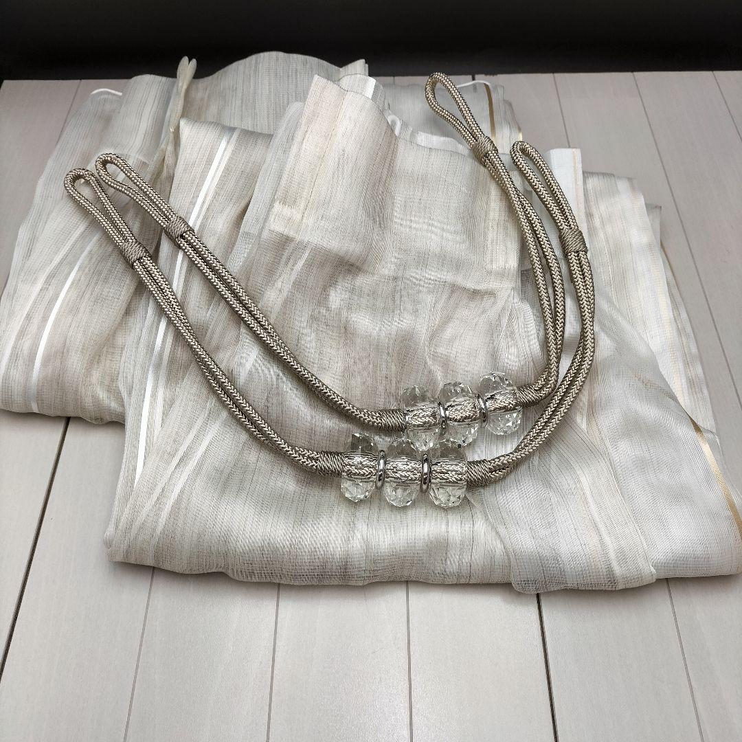 フジエテキスタイル レースカーテン 2枚1組　95×254 D-2511KA10