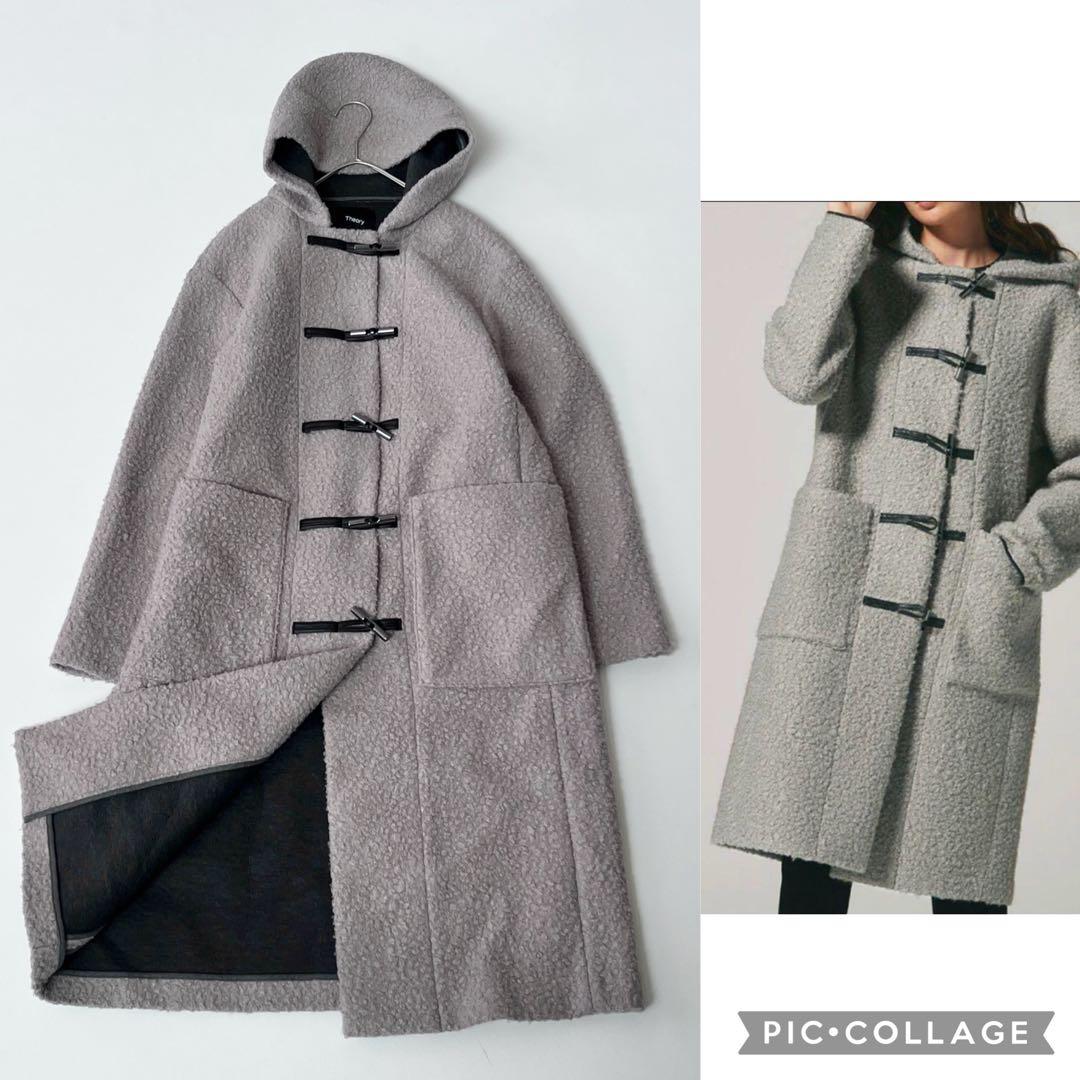 ▼極美品✨セオリー【S】Dawson Faux ダッフルコート ボア ロング