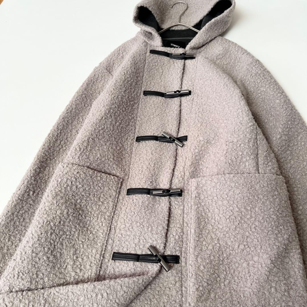 ▼極美品✨セオリー【S】Dawson Faux ダッフルコート ボア ロング