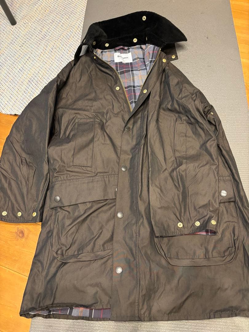 バブアー　ナイロンジャケット チェック柄