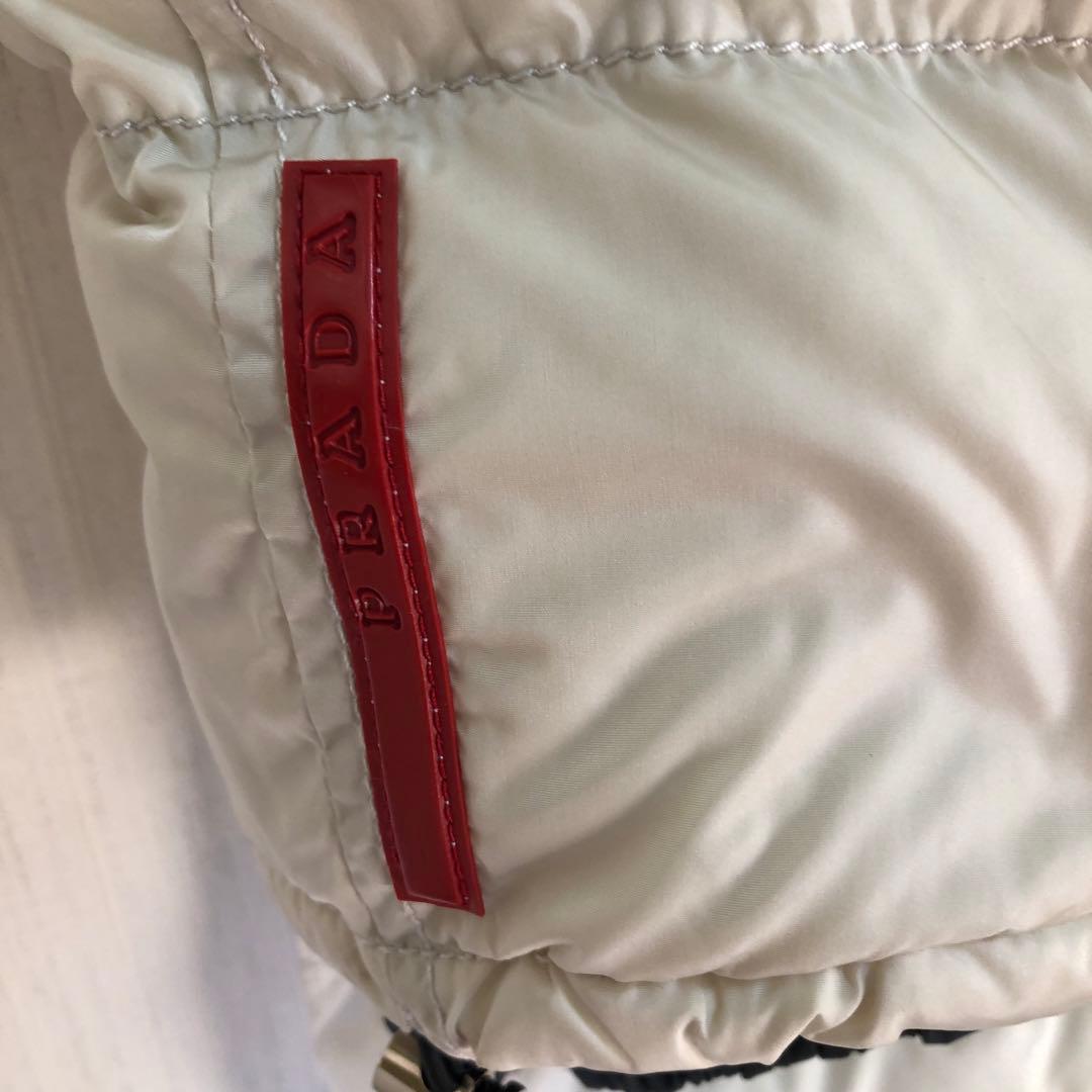 PRADA SPORT【プラダ 】 ロングダウンコート 赤ロゴ