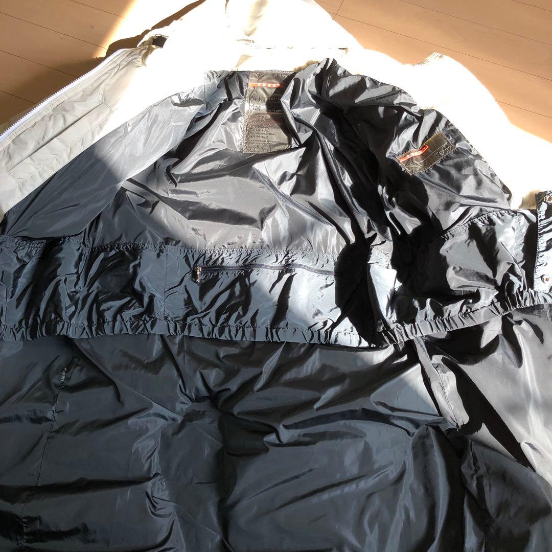 PRADA SPORT【プラダ 】 ロングダウンコート 赤ロゴ