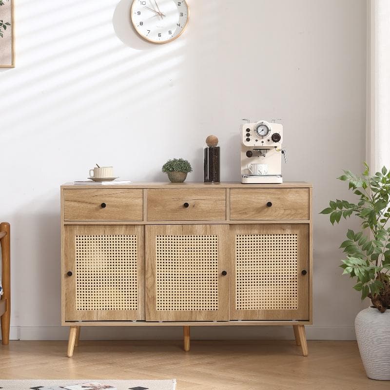 キャビネット サイドボード収納棚タンス 北欧 木目調 おしゃれ【ナチュラル】