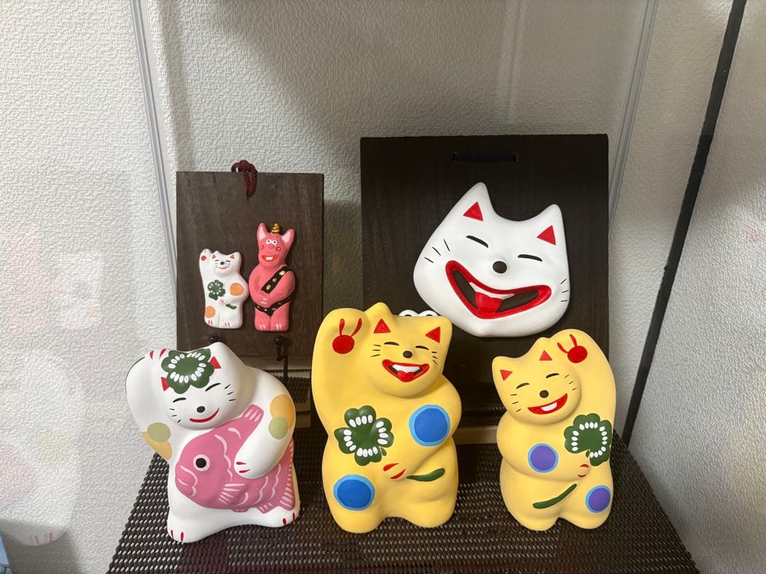 輪葉葉　レア招き猫 置物セット