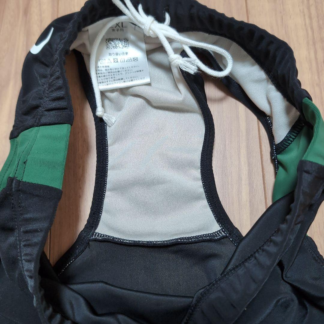 ミ*ザ様 asics ブラトップとランニングショーツ グリーン/ブラック